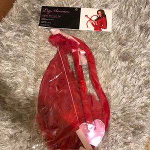 Red Angel wings Cupid set